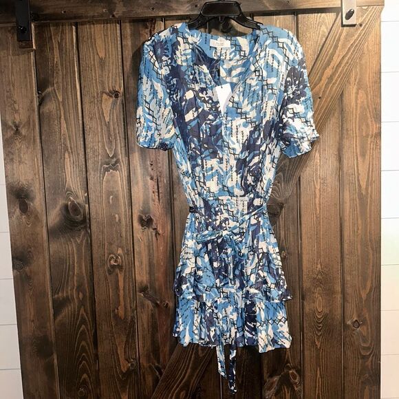 NWT Reiss Post Ditsy Print Belted Mini Dress - Picture 3 of 7